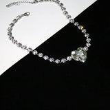Crystal Love Necklace Women's Exaggerated Collar Chain Choker