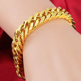 24K Plated Men's Bracelet Wedding Jewelry