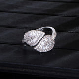 Leaf Shape Bangle Ring Sets Dubai Bridal Jewelry For Women Wedding S0720