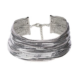 Metal Chain Choker Shining Necklace Egypt Multilayer Wedding Collier Jewelry