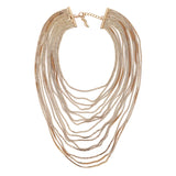 Metal Chain Choker Shining Necklace Egypt Multilayer Wedding Collier Jewelry
