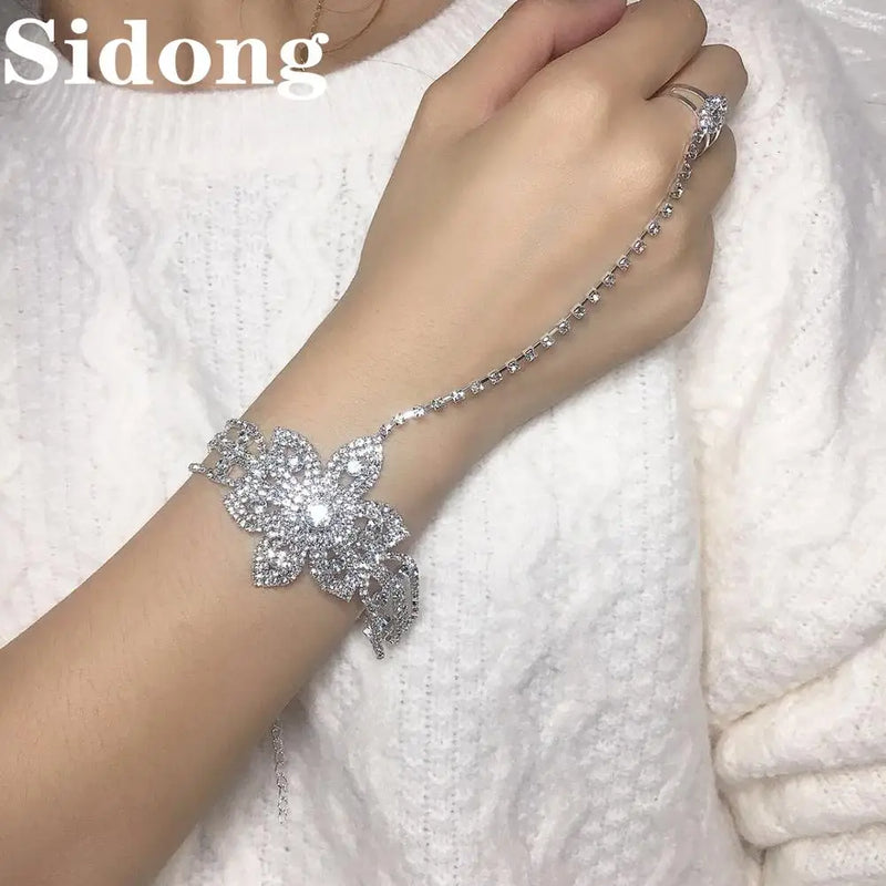 Latin Dance Bracelet Ring Belly Dance Back Chain Indian Girl Bracelet