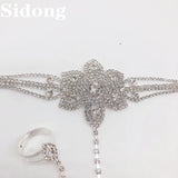 Latin Dance Bracelet Ring Belly Dance Back Chain Indian Girl Bracelet