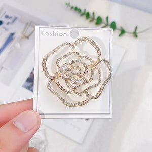 Geometric Rose Brooch Coat Ornament Dress Collar Jewelry