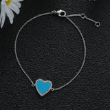 Romantic Heart Shell Bracelet for Women Rhinestone Bangle