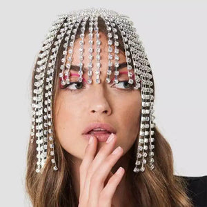 Crystal Fringed Forehead Chain Wedding Headband