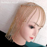 Crystal Fringed Forehead Chain Wedding Headband