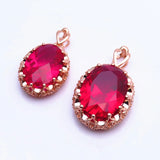 Purple Plated Ruby Necklace for Women 14K Rose Gold Pendant Wedding Jewelry