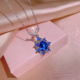 Topaz Gemstone Jewelry Set for Women - Silver Plate Necklace Earring Ring