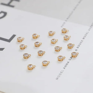 Zircon Mini Pendant for DIY Earrings Necklace Bracelet