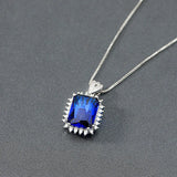Sapphire Crystal Pendant Necklace for Women