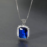 Sapphire Crystal Pendant Necklace for Women