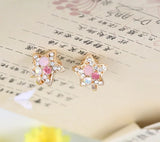 Colorful Rhinestones Clip Earrings Crystal Ear Clip Wedding Kids