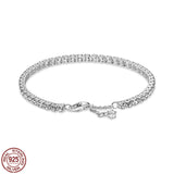 Adjustable 925 Sterling Silver Tennis Bracelet for Women