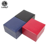 Lychee Pattern Leather Watch Box Flip Jewelry Organizer