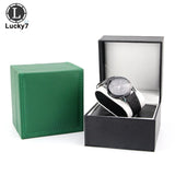 Lychee Pattern Watch Box PU Leather Watch Storage Display Jewelry Organizer