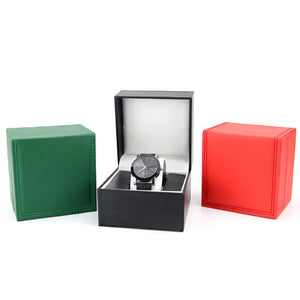 Lychee Pattern Watch Box Clamshell Watch Storage Display
