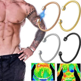 Men's Lymph Drainage Bracelet, Anti-Static Wristband, Titanium Bangle
