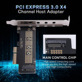M.2 NVME SSD NGFF to PCIE 3.0 X4 Adapter Support 2230 2242 2260 2280 Size