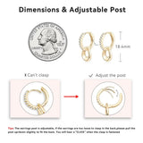 Moissanite Hoop Earrings 925 Silver D VVS1 1.3mm Dangle Fine Jewelry