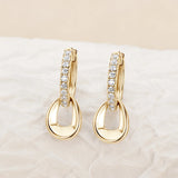 Moissanite Hoop Earrings 925 Silver D VVS1 1.3mm Dangle Fine Jewelry