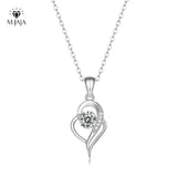 0.5ct VVSI D Heart Pendant Necklace 18K Plated 925 Sterling Silver Chain