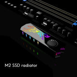 M.2 SSD Heatsink Cooler Vest 5V ARGB Radiator Cooling Fan Thermal Pad