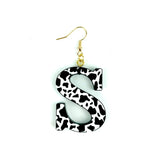Alphabet Resin Mold Leopard Alphanumeric for Earrings Making