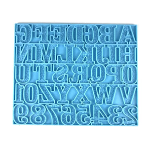 Alphabet Resin Mold Leopard Alphanumeric for Earrings Making