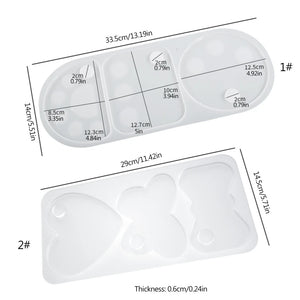 M2EA Makeup Palette Spatula Tool Resin Casting Mold Eye Shadow Various Shapes