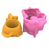 Mother Son Owl Silicone Mold Succulents Concrete Flower Pot Vase Mold