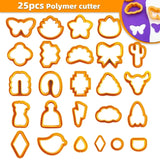 Polymer Clay Earring Cutters Set 25 Styles Clay Jewelry Making Tools