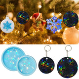 Round Keychain Pendant Silicone Mold for Epoxy Casting DIY Jewelry