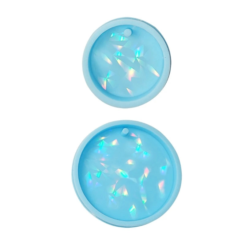 Round Keychain Pendant Silicone Mold for Epoxy Casting DIY Jewelry