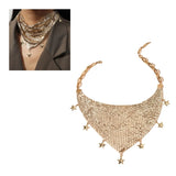 M2EA Tassel Neckerchief Neck Jewelry for Women Party Costume Necklace