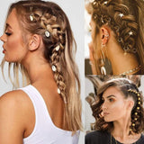 Metal Hair Coil Dreadlocks Beads Hair Braid Rings Clip Pendants