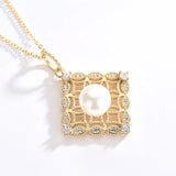 10mm Freshwater Pearl Necklace S925 Women Jewelry