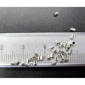 2.0mm Silver CRIMP END TUBE Jewelry Findings 200pcs