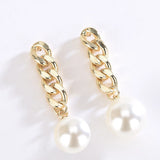 Freshwater Pearl Heart Dangle Earrings S925