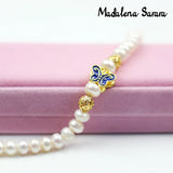 Colorful Freshwater Pearl Bracelet Purple Pink Rice Shape Women