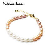 Colorful Freshwater Pearl Bracelet Rice Shape Women Bracelet