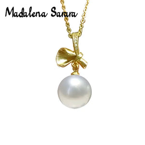 9-10mm Freshwater Pearl Necklace S925 Women Jewelry
