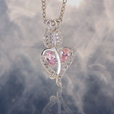 CZ Rose Style Silver Chain Necklace
