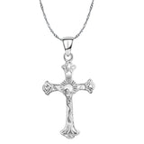 Vintage Sterling Silver Cross Pendant Necklace