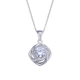 925 Silver Necklace Vintage Flower Style