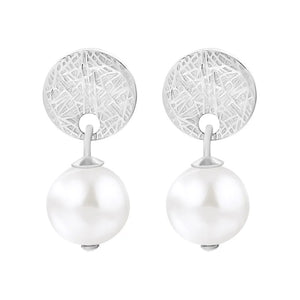 925 Silver Freshwater Pearl Shaking Dangle Earrings