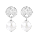 925 Silver Freshwater Pearl Shaking Dangle Earrings