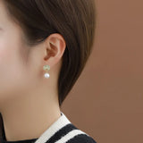 925 Silver Freshwater Pearl Shaking Dangle Earrings