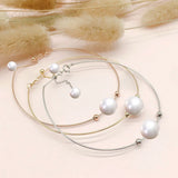 S925 Girl's Bangle Pearl Bracelet DIY Jewelry Making