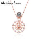 S925 Silver Women Necklace 100 LOVE Chain Necklace